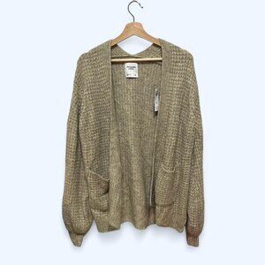 Tan and cream Abercrombie & Fitch cardigan #cardigan  Grandpa sweater size large